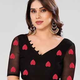 Moda Rapido Embellished Sequinned Poly Chiffon Saree image 4