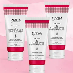 Globus naturals Set Of 3 Glycolic & 1% Salicylic Acid Herbal Face Cream - 100g Each-17