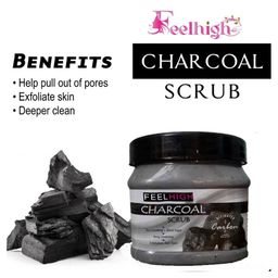 FEELHIGH Set Of 2 Ubtan Scrub & Charcoal Face & Body Scrub-500 ml Each image 3