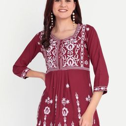 FNOCKS Embroidered Organic Cotton Peplum Top-image-25