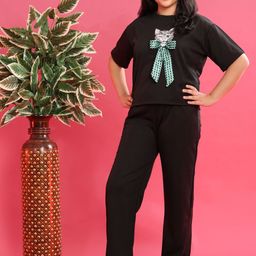 Ameeha Embellished T-shirt with Trousers-image-96