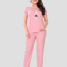 SWEET MOON Printed Round Neck T-Shirt With Pyjama-picture-27