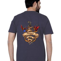 LA MILANO Men Graphic Printed Round Neck Pure Cotton Slim Fit T-shirt-image-63