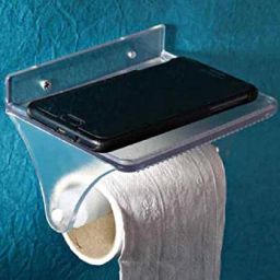 Unbreakable Bathroom Toilet Paper Holder Cum Mobile Holder. Plastic Toilet Paper Holder-image-17