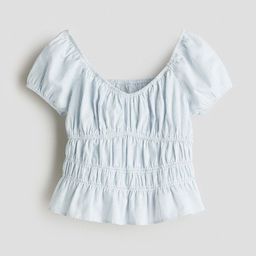H&M Smocked Cotton Blouse-picture-35