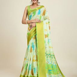 SHANVIKA Printed Saree With Unstitched Blouse Piece-picture-0