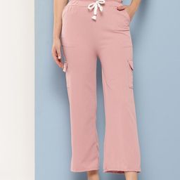 Girls Casual Peach Colour Solid Nylon Pant-image-59
