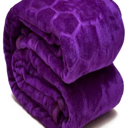 CHICERY Purple Geometric Mink Heavy Winter Double Bed Blanket-image-65
