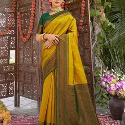 Shriyangan Woven Design Zari Pure Silk Kanjeevaram Saree-image-83