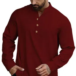 APEKTRA Men Full Sleeves Slim Fit Short Kurta-picture-15