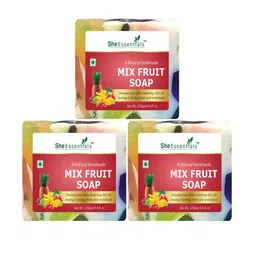 She Essentials Set Of 3 Natural Mix Fruit Soap - 125 g Each-15