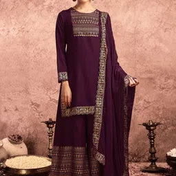 SKYLEE Women Floral Printed Kurta with Palazzo & Dupatta-image-66