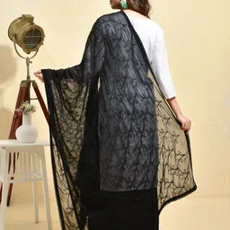 swatika Ethnic Motifs Embroidered Dupatta with Thread Work image 3