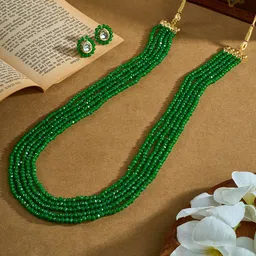 TEEJH Gold-Plated Surili Beaded Jewellery Set-52