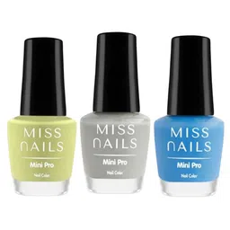 MISS NAILS Set Of 3 Mini Pro Nail Polish- 10 ml Each- Combo 82-15