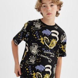 DeFacto Boys Conversational Printed Round Neck Cotton T-shirt-image-8