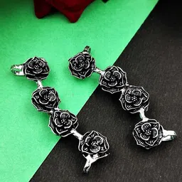 Yash Jewels Emporiums Silver Plated Oxidised Contemporary Ear Cuff-image-14