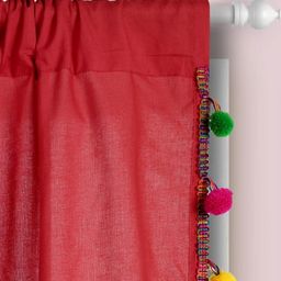 Dekor World Multicoloured Set of 2 Embellished Sheer Window Curtain image 5