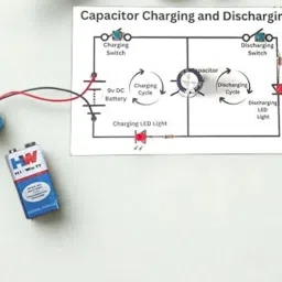 Working Model Class 12 DIY Kit Capacitor Charging Discharging-28