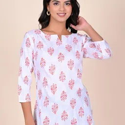Rashmi Shree Creation Sweetheart Neck Ethnic Print Top-image-87