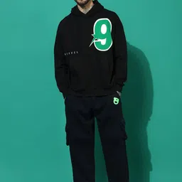 GRIFFEL Men Printed Long Sleeves Hooded Tracksuits-picture-2