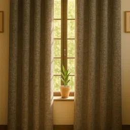 STITCHNEST Grey Set Of 2 Black Out Long Door Curtains-image-26