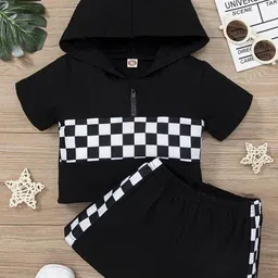 LULU & SKY Boys Checked Shorts-image-37