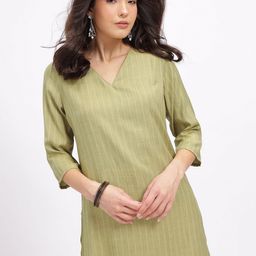 Anouk Rustic Self-Striped Straight Kurta-picture-35