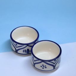 Ceramic Sauce Bowl Handcrafted Blue Pottery Dip Bowls - Set of 1-image-56