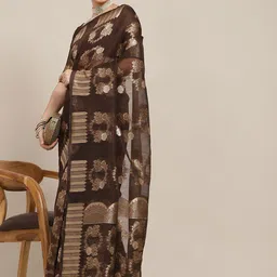 Anouk Rustic Woven Design Zari Banarasi Saree-picture-33