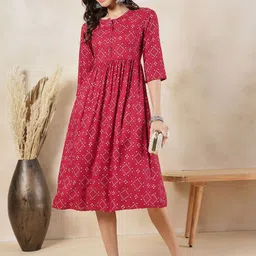 Anouk Print Fit & Flare Maxi Dress-picture-4