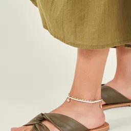 Accessorize London Set Of 2 Shell Charm Anklets image 5