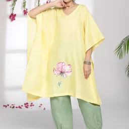 LetsDressUp Floral Printed Extended Sleeves Cotton Kaftan Kurta-picture-16