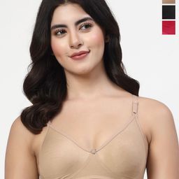 LILY Wnysor Pack Of 3 Full Coverage Lightly Padded Seamless T Shirt Bra-picture-54