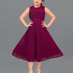 YK Ruffled Georgette Fit & Flare Midi Dress-14