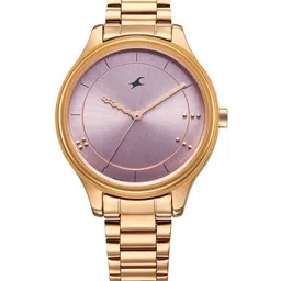 Fastrack Women Brass Dial & Straps Analogue Watch 6296WM01-40