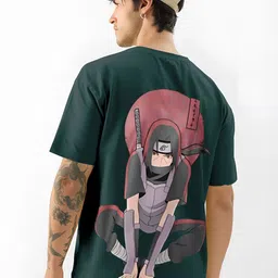 ANGERHOOD Graphic Naruto Printed Drop-Shoulder Sleeves Oversized Cotton T-shirt-picture-34