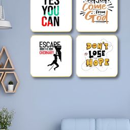 Livin'luxe White & Red 4 Pieces Motivational Quote Wall Arts-picture-46