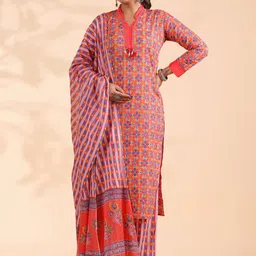 KALINI Women Floral Printed Kurta with Palazzos & With Dupatta-picture-18