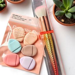 CHRONEX Set Of 7 Finger Mini Eye Puff With Face Brush-14