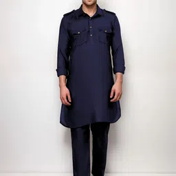 Yugnik Men Regular Pure Cotton Kurta with Pyjamas-15