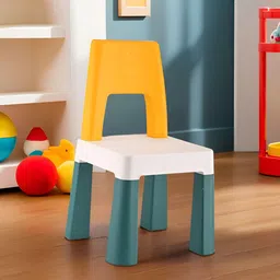 Kuber Industries Yellow & Green Colour-Blocked KidsChair-18