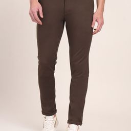 JADE BLUE Men Slim Fit Mid-Rise Trousers-image-128
