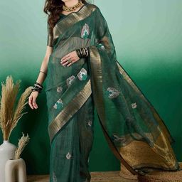 DIVASTRI Woven Design Saree With Blouse-image-83