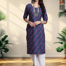HERE&NOW Women Pack of 3 Ethnic Motifs Printed Kurta-image-87