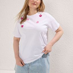 Trendyol Women Drop-Shoulder Sleeves Pockets T-shirt-image-39