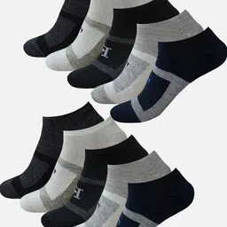 StyFun Men Pack Of 10 Patterned Moisture-Wicking Ankle Length Socks-9
