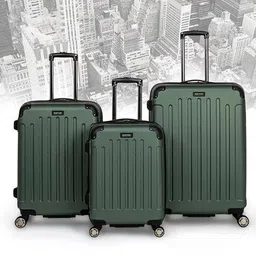 Kenneth Cole Set Of 3 Textured Large, Medium & Cabin Trolley Bags-22