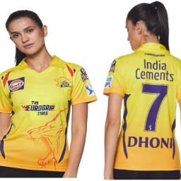 Women Printed, Typography Polo Neck Polyester Yellow T-Shirt-image-3
