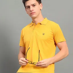 STELVIN Men Solid Polo Collar Cotton T-shirt-picture-15